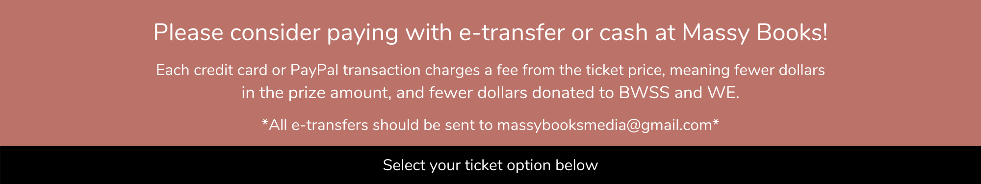 Please consider paying with E-transfer
